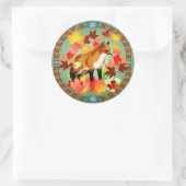 EIN FOX FALL RUNDER AUFKLEBER (Tasche)