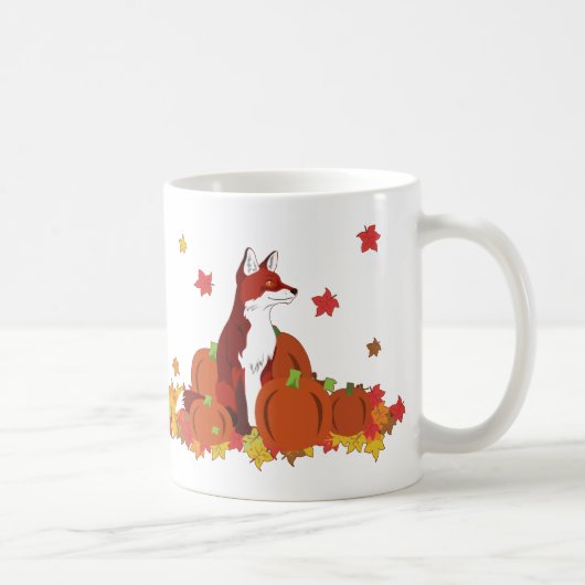 Ein Fox im Kürbis-Flecken (Ernte-Zeit!) Kaffeetasse (Rechts)