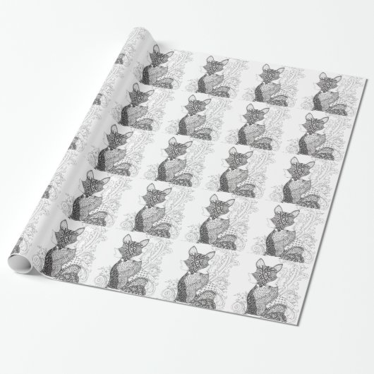 Ein Foxy Fox Geschenkpapier (Ungerollt)