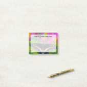 Ein Frack-Schmetterling-Landing Post-it Klebezettel (Auf Schreibtisch)