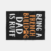 Ein französischer Bulldog-Vater ist der Vater Ruff Fleecedecke (Vorderseite (Horizontal))