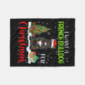 Ein französischer Bulldog zu Weihnachten Coolen We Fleecedecke (Vorderseite (Horizontal))