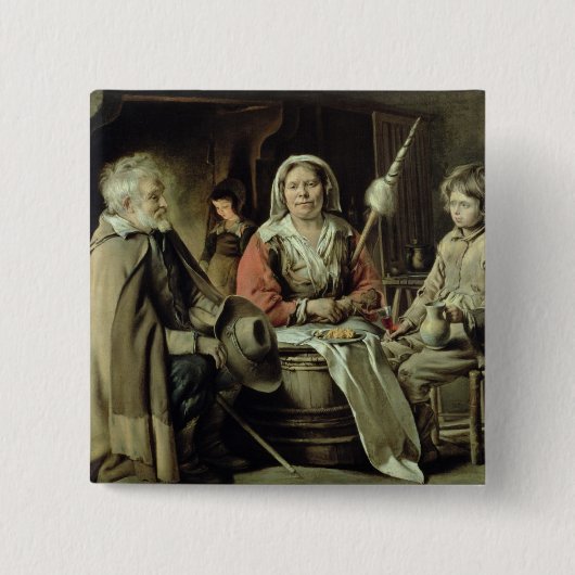 Ein französischer Innenraum, c.1645 Button (Vorderseite)