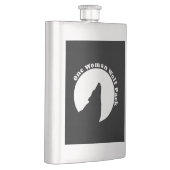 Ein Frauen-Wolfsrudel Flachmann (Rechts)