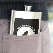 Ein Frauen-Wolfsrudel Flachmann (Beispiel)