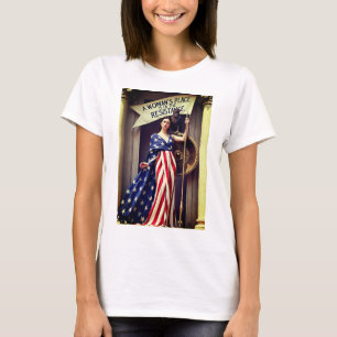Ein Frauenplatz ist in der Resistenz T-Shirt