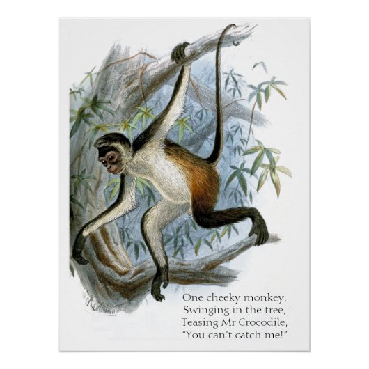 Ein frecher Affe CC0365 Kinder Poster (Vorderseite)