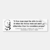 Ein freier Mann muss in der Lage sein, Ludwig von Autoaufkleber (Vorne)