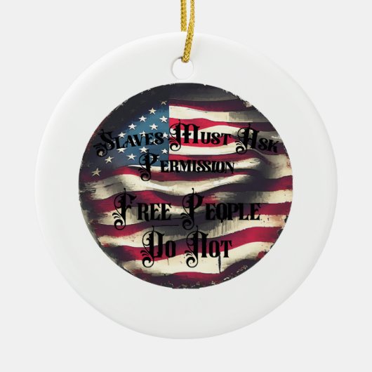 Ein freies Volk Keramik Ornament (Vorne)