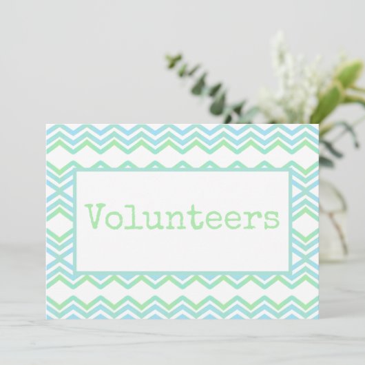 Ein Freiwilliger Dankeskarte (Stehend Vorderseite)