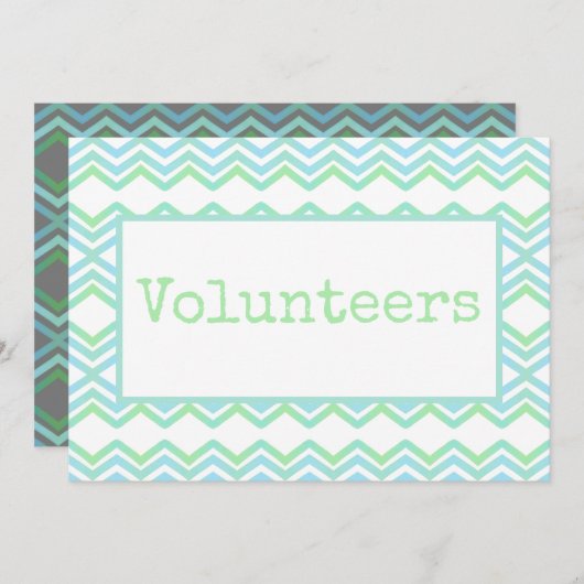 Ein Freiwilliger Dankeskarte (Vorne/Hinten)