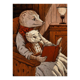 Ein Frettchen, das ein Freies liest, hat ein Frett Poster