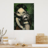 Ein Frettchen und seine Fairy ART PRINT Fantasiefr Poster (Küche)