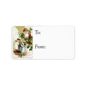 Ein freudiger Weihnachtsgeschenk-Tag Adressaufkleber (Vorne)