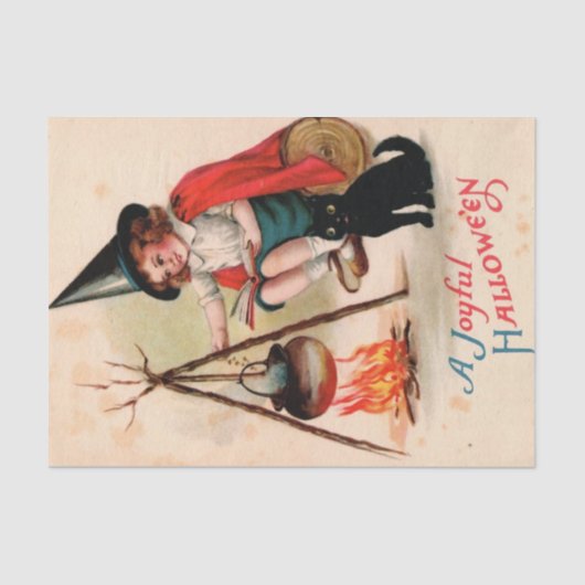 Ein freudiges Halloween von Ellen Clapsaddle Seidenpapier (Vorderseite)