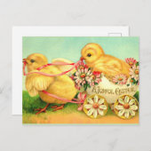 Ein freudiges Ostern, beliebte Vintage Illustratio Postkarte (Vorne/Hinten)