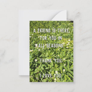 Ein Freund für alle Saisons - Flachbildschirm Mitteilungskarte