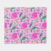 "Ein Freund für jeden" Kitty Frosch Freunde Fleecedecke (Vorderseite (Horizontal))