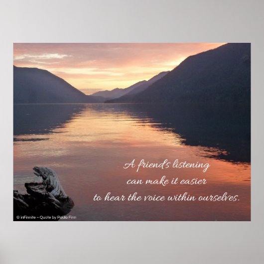 Ein Freund hört zu...Zitat Poster (Vorne)