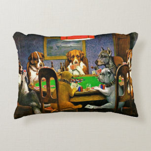 Ein Freund in der Not, Hunde spielen Poker, Dekokissen