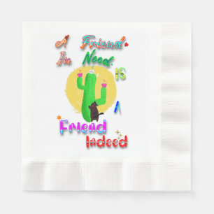 Ein Freund in der Not ist ein Freund Serviette