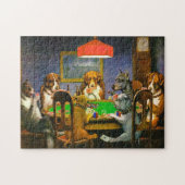 Ein Freund in Not Hunde Poker Funny spielen Puzzle (Horizontal)