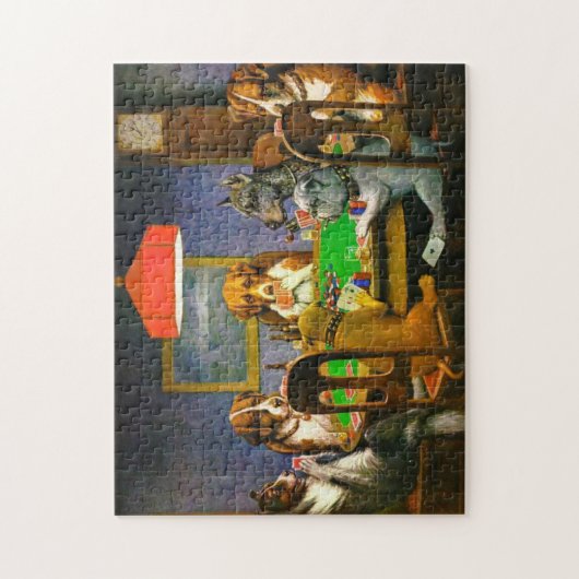 Ein Freund in Not Hunde Poker Funny spielen Puzzle (Vertikal)