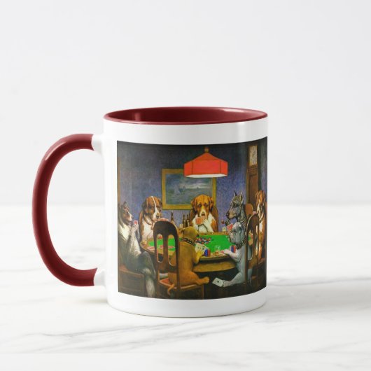 Ein Freund in Not Hunde Poker Funny spielen Tasse (Links)