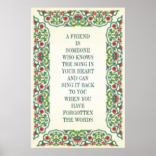 EIN FREUND IST, DAS JEMAND, KENNT WHO DAS LIED IN POSTER