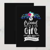 Ein Freund ist ein Geschenk Einladung (Vorne/Hinten)
