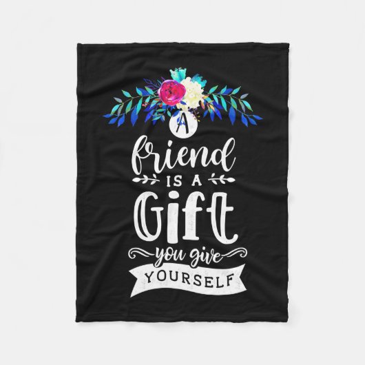 Ein Freund ist ein Geschenk Fleecedecke (Vorderseite)