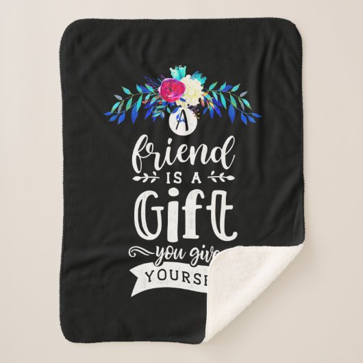 Ein Freund ist ein Geschenk Sherpadecke (Vorderseite)