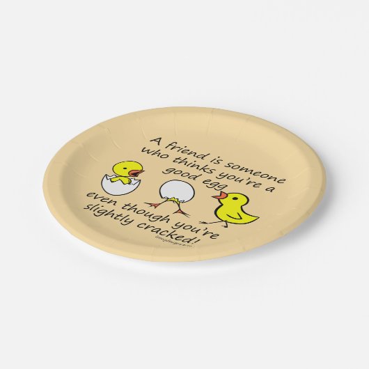 Ein Freund ist ein Zitat zur BESTE FREUNDIN Pappteller (Schrägansicht)