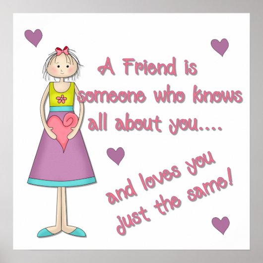 Ein Freund ist jemand, der druckt Poster (Vorne)