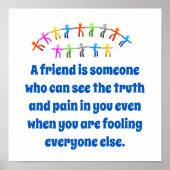 Ein Freund ist jemand, der sehen kann - Freundscha Poster (Vorne)