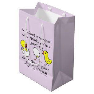 Ein Freund ist jemand lustiges BESTE FREUNDIN Mittlere Geschenktüte
