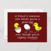 Ein Freund ist jemand Postkarte (Vorne/Hinten)