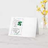 Ein Freund ist wie eine Vierblättriges Kleeblatt Karte (Gelbe Blume)