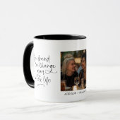 Ein Freund kann Ihr gesamtes Foto verändern Tasse (Vorderseite Links)