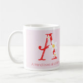 Ein Freund Lieben immer Alphabet Eine Tasse (Links)