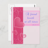 "Ein Freund liebt immer" Postkarte (Vorne/Hinten)