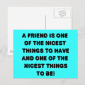 Ein Freund Postkarte (Vorne/Hinten)