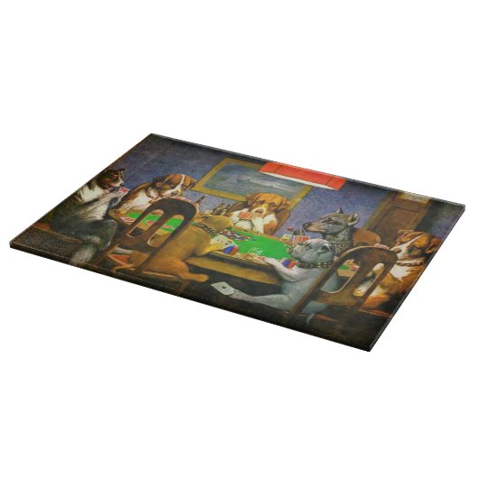 Ein Freund von Hunden, der Poker Cassius Marcel sp Schneidebrett (Ecke)