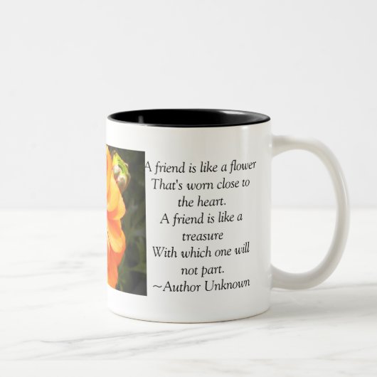 Ein Freund… Zweifarbige Tasse (Rechts)