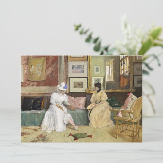 Ein freundlicher Anruf | William Merritt Chase (Stehend Vorderseite)