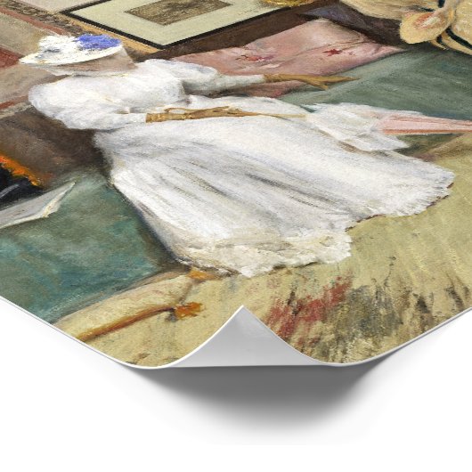 Ein freundlicher Anruf | William Merritt Chase Poster (Ecke)