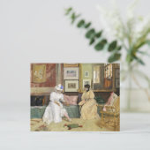 Ein freundlicher Anruf | William Merritt Chase Postkarte (Stehend Vorderseite)
