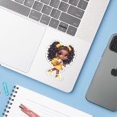 Ein freundliches Teammitglied - Gelb Aufkleber (Laptop mit iPhone)