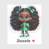 Ein freundliches Teammitglied - Grün Aufkleber (Blatt)