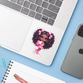 Ein freundliches Teammitglied - Rosa Aufkleber (Laptop mit iPhone)